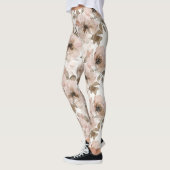 Roze bruin zuidwestelijk bloemmotief leggings
