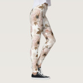 Roze bruin zuidwestelijk bloemmotief leggings