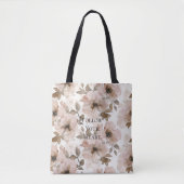 Roze Bruin Zuidwestelijke Bloemen Tote Bag (Voorkant)