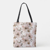 Roze Bruin Zuidwestelijke Bloemen Tote Bag (Achterkant)