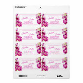 Roze bruinbloem etiket (Full Sheet)