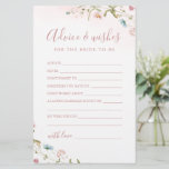 Roze bruinbruinbruiloft en wenskaart<br><div class="desc">Deze adviezen en wenskaarten zijn zoete keepsakes voor de bruid en het stel, zijn elegante, delicate waterverf wildbloem en stijlvol modern script, pastelpaletten van zacht, roze, van wit, beige, stoffige blauw en botanisch groen, eenvoudig en romantisch. geweldig voor de partij van het rustige land, modern boho vrijgezellenfeest, botanische tuinbruiloft in...</div>