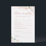Roze bruinbruinbruiloft en wenskaart<br><div class="desc">Deze adviezen en wenskaarten zijn zoete keepsakes voor de bruid en het stel, zijn elegante, delicate waterverf wildbloem en stijlvol modern script, pastelpaletten van zacht, roze, van wit, beige, stoffige blauw en botanisch groen, eenvoudig en romantisch. geweldig voor de partij van het rustige land, modern boho vrijgezellenfeest, botanische tuinbruiloft in...</div>