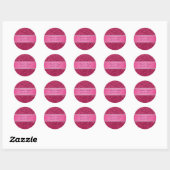 Roze bruinbruisters ronde sticker (Vel)
