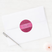 Roze bruinbruisters ronde sticker (Envelop)