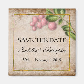  roze bruindraden die de datum opslaan magneet (Voorkant)