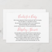 Roze bruine babymeisje display shower insteekkaart kaart (Voorkant / Achterkant)