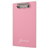 Roze Bruine Beige Geometrische Gepersonaliseerde K Klembord (Links)