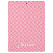 Roze Bruine Beige Geometrische Gepersonaliseerde K Klembord (Achterkant)