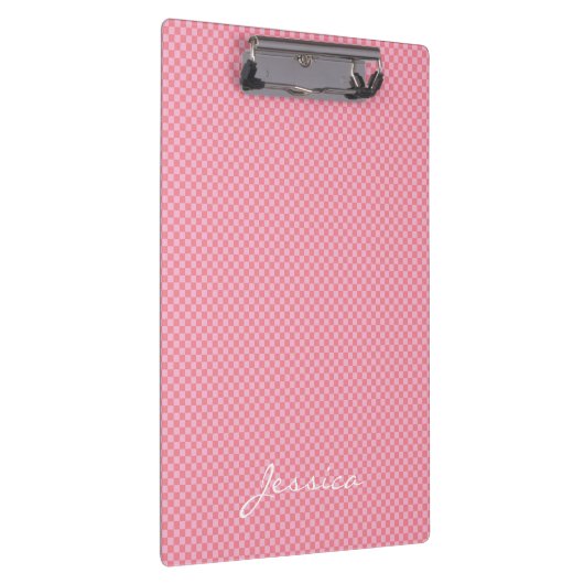 Roze Bruine Beige Geometrische Gepersonaliseerde K Klembord (Rechts)