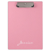 Roze Bruine Beige Geometrische Gepersonaliseerde K Klembord (Voorkant)