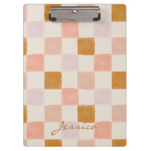 Roze Bruine Beige Geometrische Gepersonaliseerde K