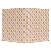 Roze Bruine Beige Geometrische Persoonlijke Binder