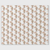 Roze bruine Beren Ballons Baby shower Gift Cadeaupapier (Vlak)