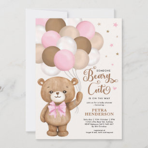 Roze bruine bijenkast voor teddy Bear Girl Baby sh Kaart