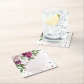 roze bruine bloemen botanisch kartonnen onderzetters (Insitu)