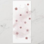 roze bruine bloemen bruin trouwmenu menu (Achterkant)