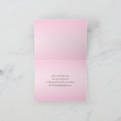 Roze, bruine bloemige verbonden harten bedankkaart (Binnen)