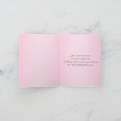 Roze, bruine bloemige verbonden harten dankkaart bedankkaart (Binnen)