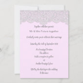  roze bruine bruiloft met  kant kaart (Voorkant)