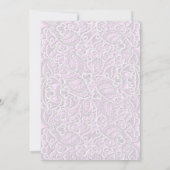 roze bruine bruiloft met kant kaart (Achterkant)