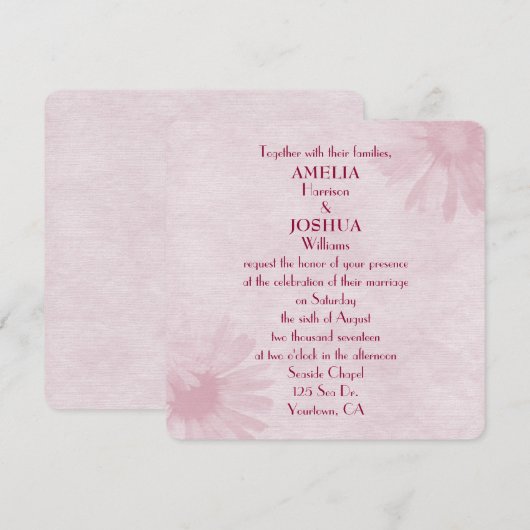 roze bruine bruine bruidsschat voor bruiloft kaart (Voorkant / Achterkant)