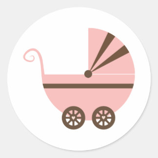 Roze & Bruine Buggy Stickers