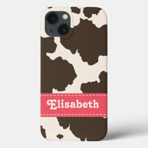 Roze bruine cow afdrukken Case-Mate iPhone case
