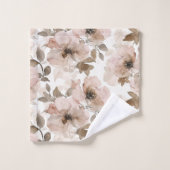 Roze Bruine Cowgirl Zuidwestelijke Bloem Bad Handdoek (Wasdoekje)