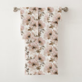 Roze Bruine Cowgirl Zuidwestelijke Bloemen  Bad Handdoek (Insitu)