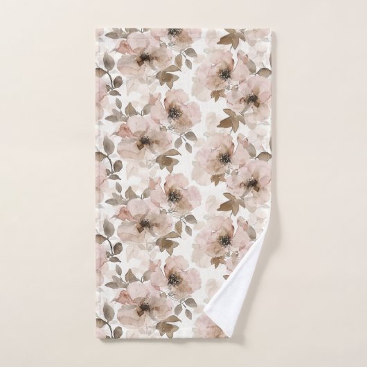 Roze Bruine Cowgirl Zuidwestelijke Bloemen  Bad Handdoek (Handdoek)
