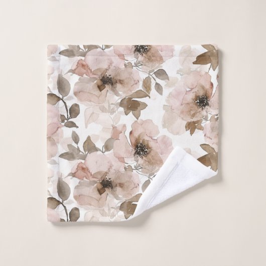 Roze Bruine Cowgirl Zuidwestelijke Bloemen  Bad Handdoek (Wasdoekje)