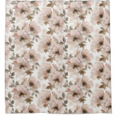 Roze Bruine Cowgirl Zuidwestelijke Bloemen  Douchegordijn (Voorkant)