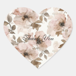 Roze Bruine Cowgirl Zuidwestelijke Bloemmotief Hart Sticker