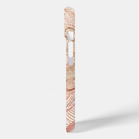 Roze bruine crème Mandala Bohemian Boho Mode Case-Mate iPhone Case (Achterkant / Links)