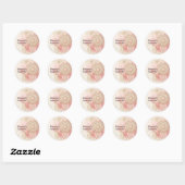 Roze Bruine Crème Mandala Bohemian Boho Verjaardag Ronde Sticker (Vel)