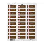 Roze/Bruine Dainty Stippen Aangepaste Monogrammed Etiket (Full Sheet)