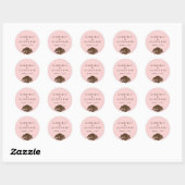 Roze bruine eikenhouten bruine bruine bruinbruine  ronde sticker (Vel)