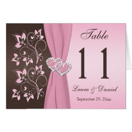 Roze, bruine Floral met hartslag