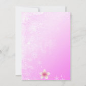 Roze/Bruine Frangipani Quinceañera Verjaardag Uitn Kaart (Achterkant)