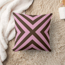 Roze bruine geometrische decoratieve kussenhoes kussen