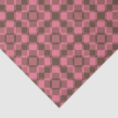 Roze Bruine Geruite Argyle Patroon Tissuepapier (Detail)