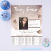 Roze bruine glitter-scheur van foto flyer (Enkel)