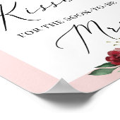 Roze bruine goudfloral hoeveel kussens er zijn poster (Hoek)