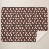 Roze Bruine Harten   Sherpa Deken (Voorkant (horizontaal))