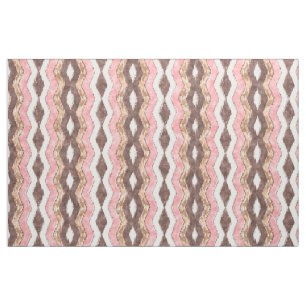 Roze bruine ijkat Zigzag Mosaic Pattern Stof