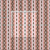 Roze bruine ijkat Zigzag Mosaic Pattern Stof (Delen)