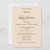 Roze bruine kattenbaby's Virtueel Baby shower Kaart (Achterkant)