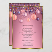 Roze bruine kerstfeestjes kaart (Voorkant / Achterkant)