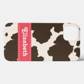 Roze bruine Koe afdrukken Case-Mate iPhone Case (Achterkant (horizontaal))